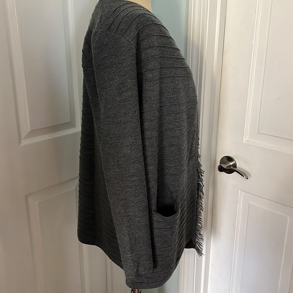 Talbots Pure Merino Wool Open Front Fly Away Sweater size S - Picture 2 of 10